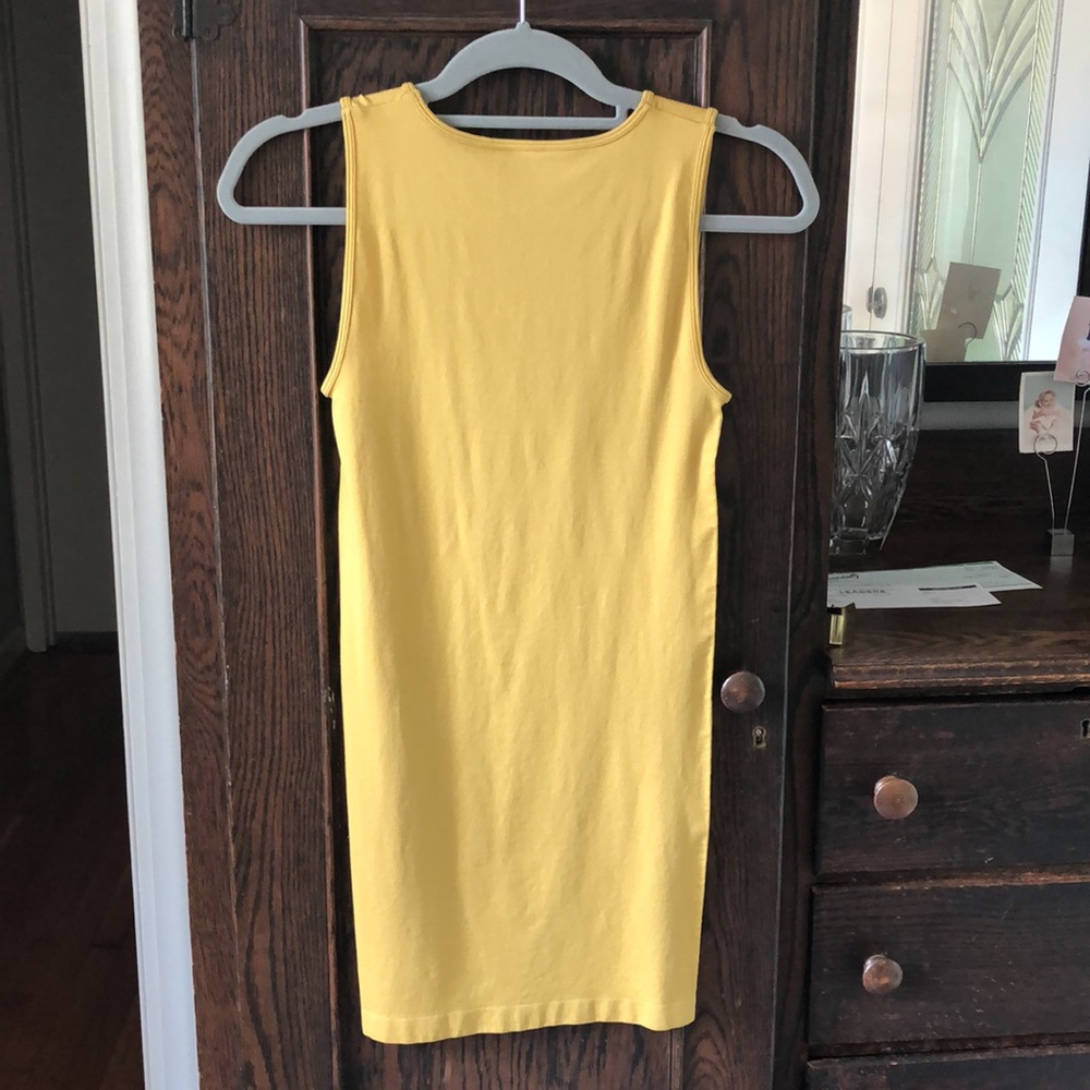 Zenana Outfitters Mustard Yellow Extra Long Tank Top - Picture 2 of 3